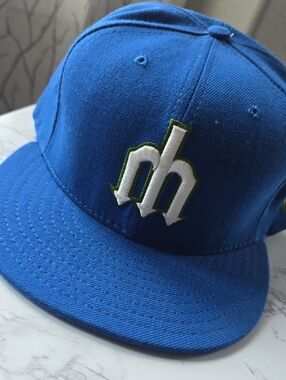 Blue Embroidered Logo Baseball Cap - Men Accessories